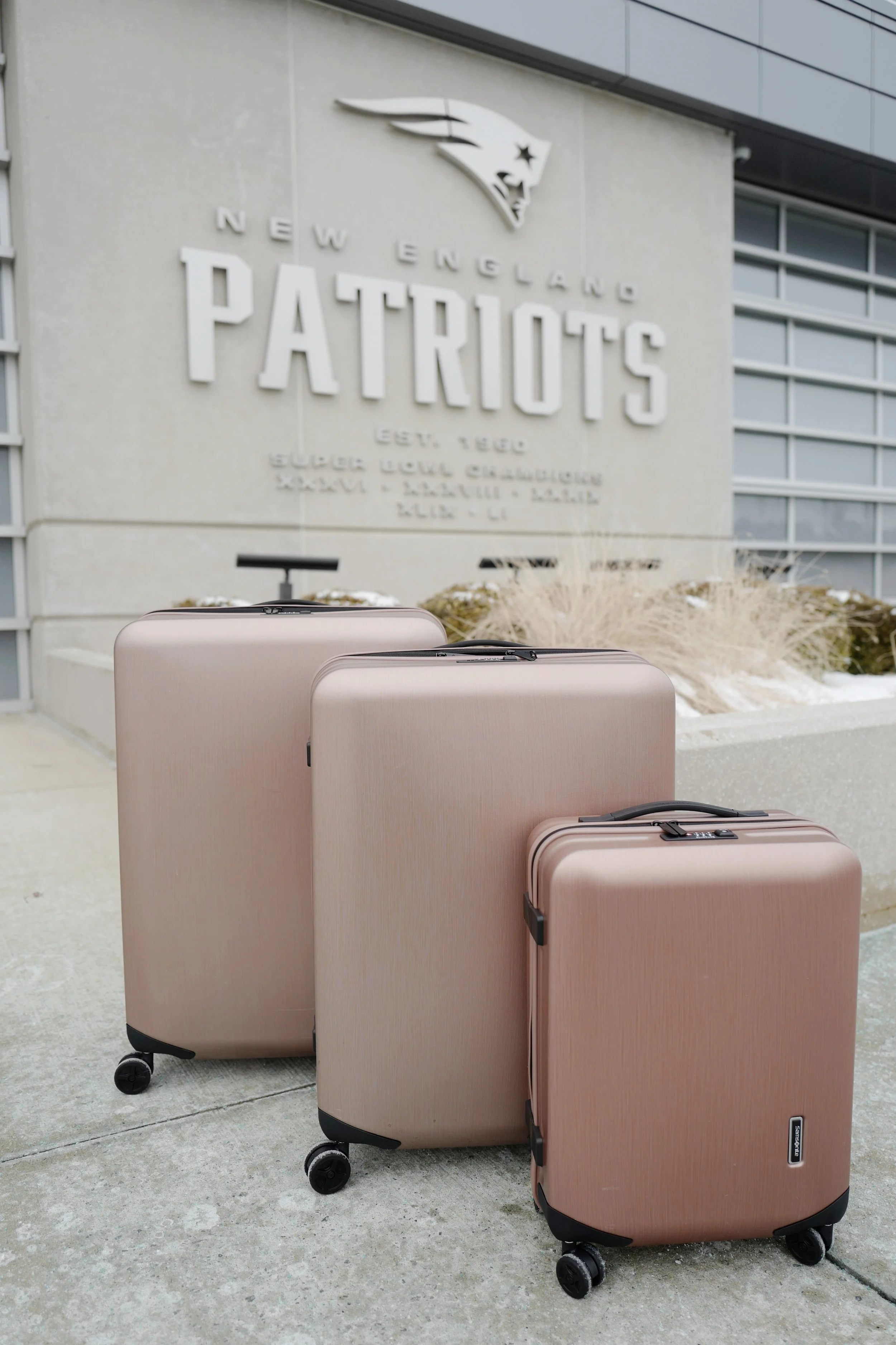 Rose gold luggage samsonite hotsell